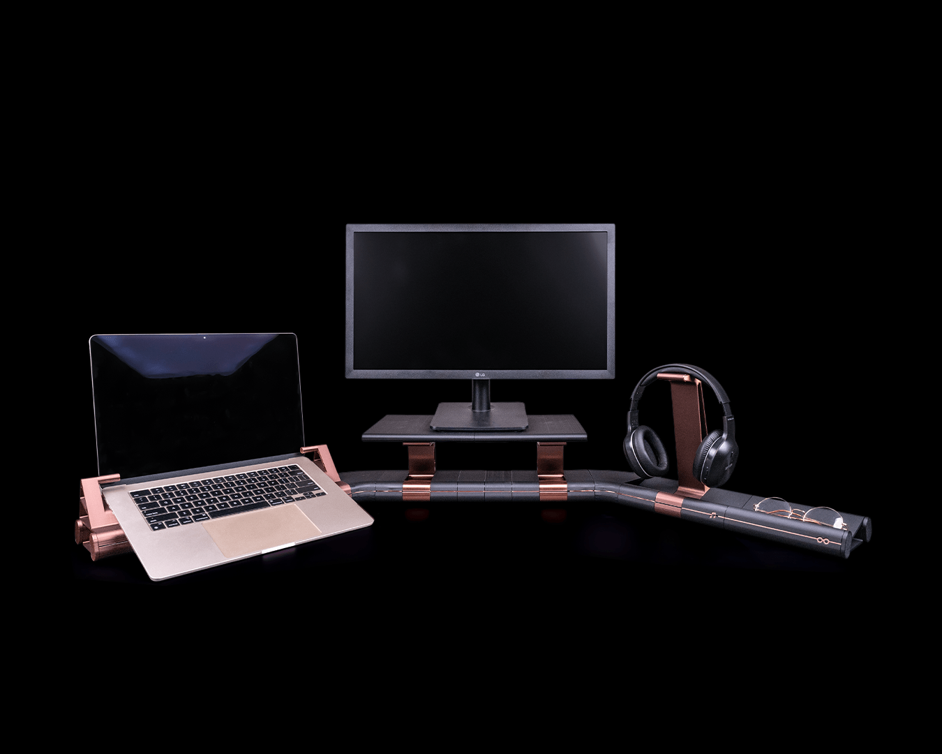 Focus Desk Hub – Modular Desktop Organizer with Monitor Stand