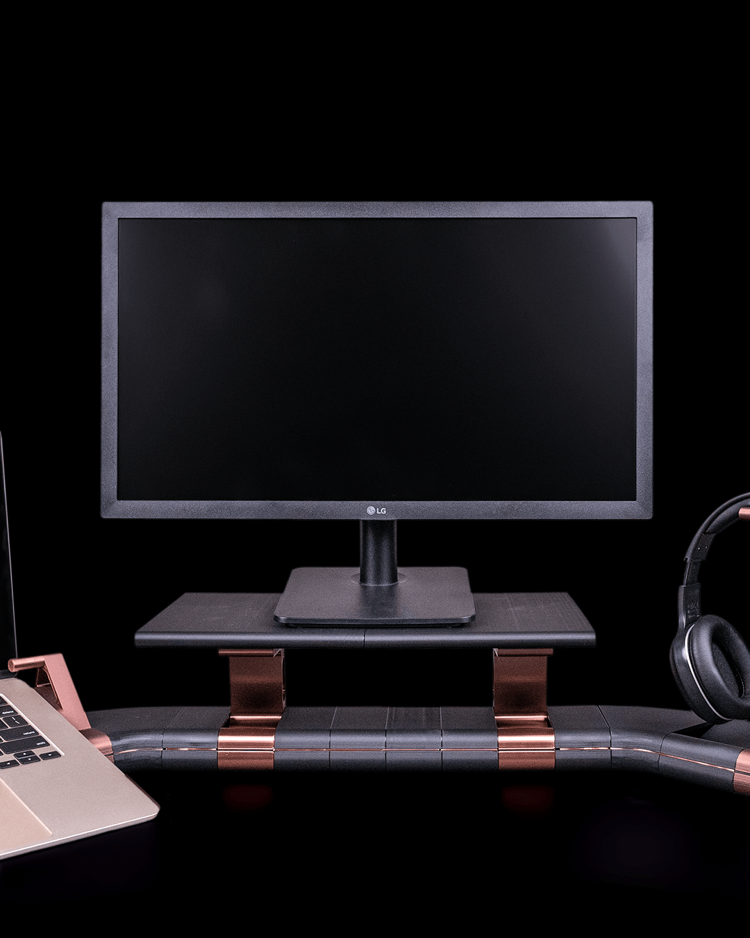 Focus Desk Hub – Modular Desktop Organizer with Monitor Stand